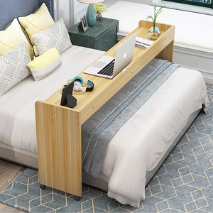 床尾桌子长细卧室可移动跨床桌靠墙窄床上台式电脑懒人桌床头小桌