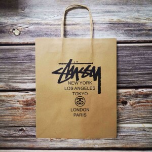 斯图西 stussy 纸袋 手提袋子 服装袋 潮牌纸袋ins风礼品袋购物袋