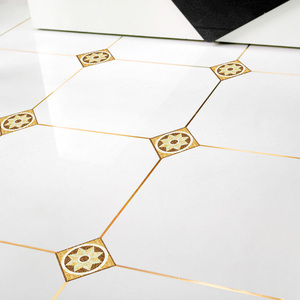 40青陌旗舰店天猫客厅地面装饰对角地贴地板地砖贴纸美缝贴防水耐磨