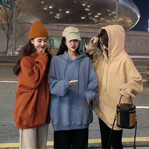 闺蜜姐妹装宿舍服装女学生三人四人六人连帽卫衣女加绒加厚外套冬
