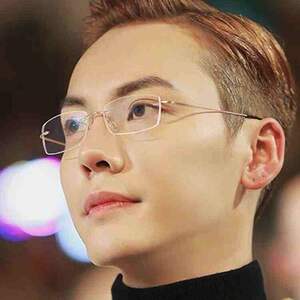 无边框眼镜男潮无框潮流