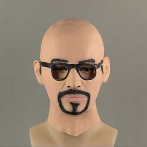 假人面具头像人皮面皮易容仿脸皮3d硅胶头套男用卡纸搞笑表情结婚