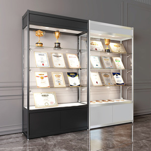 荣誉证书展示柜奖杯奖牌精品积分陈列柜办公室样品展柜产品货架