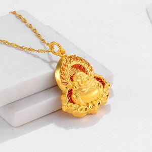 老庙黄金吊坠纯金