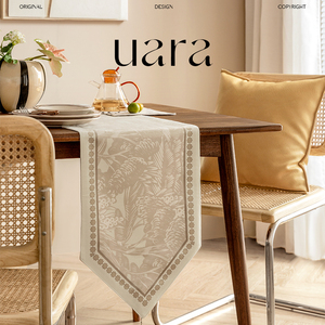 UARA洛勒复古高端轻奢餐桌桌旗布电视柜茶几边柜长条盖巾布高级感