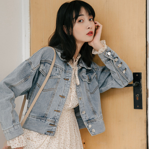 2021春季新款以纯官方旗舰店上衣服百搭显瘦短款牛仔外套女夹克