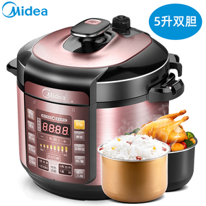 Midea/美的 MY--YL50Simple101双胆电压力锅5L家用电高压锅可预约