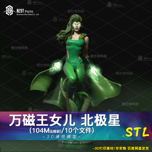x战警惊奇英雄万磁王女儿北极星3d打印图纸手办3d模型stl素材文件