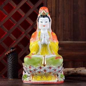 陶瓷合手观音合掌观音拜房观音佛像神像观世音菩萨观音娘娘