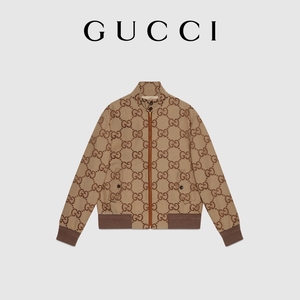 [明星款式]gucci古驰饰全新双g图案帆布男士夹克外套