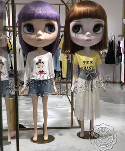 进口新装模特道具大眼睛个性大头芭比娃娃女全身服女装橱窗展示假