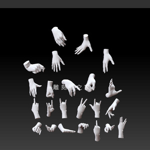 手stl模型手势3d模型手掌3dmax/maya/zbrush犀牛人手三维打印素材
