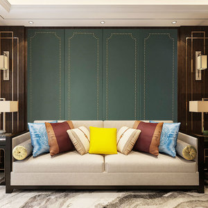 沙发客厅电视卧室床头硬包背景墙铆钉软硬包定制装饰现代简约轻奢