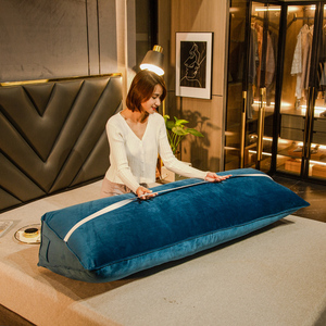 床头靠垫床上大靠北丽丝绒靠枕背欧卧室可榻洗y榻拆米床靠