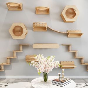 猫爬架墙上一体墙壁式猫墙壁跳台爬梯猫窝猫树豪华高不占地空间