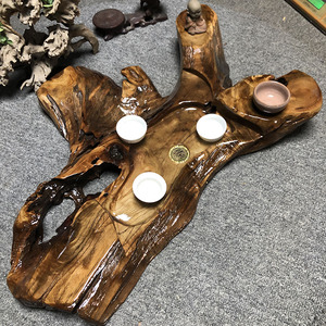 实木茶盘根雕树根整块原木茶托盘蓄水沥水家用天然经济型茶几中式