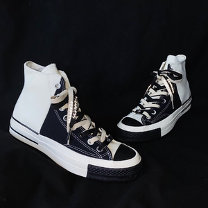 适配匡威allstar1970s帆布鞋白黑色反光字母鸳鸯潮女af1aj1鞋带