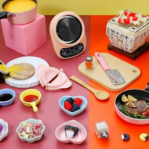 儿童厨房用具真煮过家家玩具工具煎锅电炉新款小孩子宝宝全套小碗