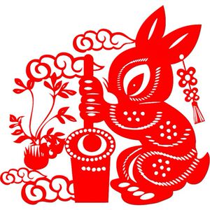 剪纸图样图案模板儿童中秋节剪纸手工剪纸玉兔剪纸底稿刻纸模板