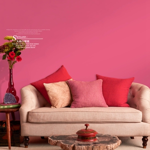 纯色蚕丝玫红色玫粉色墙纸卧室客厅电视酒店背景墙壁纸服装店素色