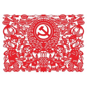 中国梦剪纸中国风纯手工剪纸底稿爱国节日图案刻纸镂空窗花素材剪