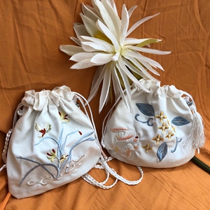 古风包包汉元素汉服配饰包包汉服包包儿童斜跨荷花包仙女流苏单件