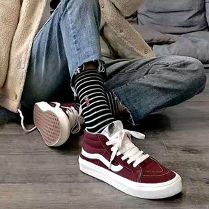 万斯sk8中帮红色