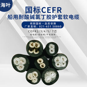 上海船用电缆CEFR2芯3芯4芯5芯7芯*1/1.5/2.5/4/6/10平方软电缆