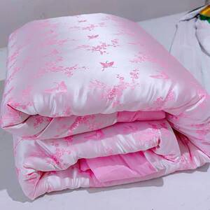 手工丝绸绸缎棉被老式