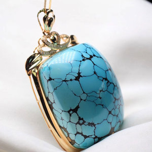 绿松石吊坠女k金