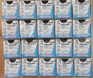 强生普理灵prolene聚丙烯不可吸收7-0w8304手部神经及血管缝合线