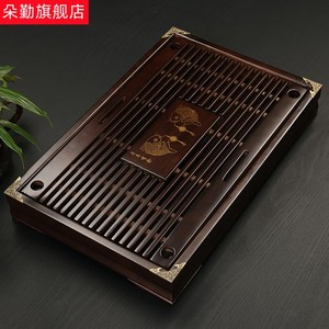 家用茶盘功夫茶具实木小茶台托盘抽屉式茶海约便携茶盆