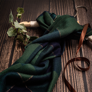 【羽绒感】秋冬围巾羊绒低调韩版墨绿色蓬松毛暖羊毛披肩