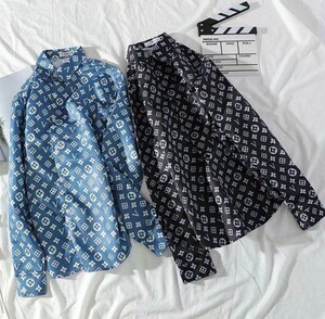 正品lvнck联名衬衫女满天星字母印花外套情侣薄款上衣大码防晒衣