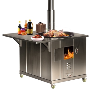 活动锅灶台家用室外装备铁锅柴火炉烧木柴炉子节能灶钢板炉具不锈