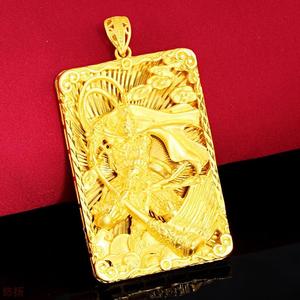 铜镀加厚黄金孙悟空男士吊牌项坠 越南沙金齐天大圣保平安项饰