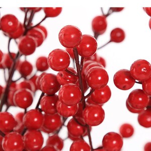 网红柳干花过年花l摆件冬青红果子真花高档2021新款客厅摆放的假