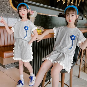 夏款10一11岁小姑娘12女孩13夏天穿14女童装6短袖7衣服8洋气9一身