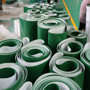 PVC绿色平皮带PU白色食品输送带传送带裙边挡板导条草纹工业皮带
