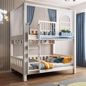 全实木高护栏上下铺双层床两层上下床男孩子母高低床小户型儿童床