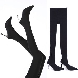 裤靴一体连体女