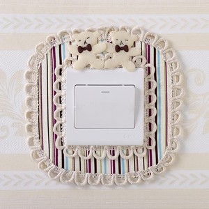 开关保护套布艺防脏墙壁开关贴客厅卧室家用装饰灯插座套罩子