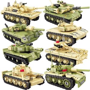 开智积木拼装男孩子儿童益智力军事坦克车小颗粒组织玩具汽车模型