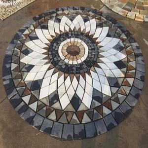 走廊马赛克地面拼花过道复古户外仿古砖门厅大厅花园造型地砖广场