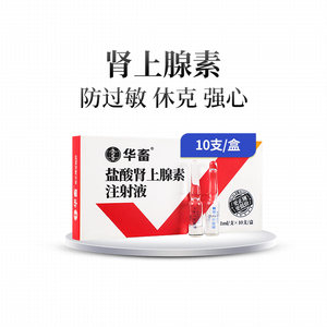 华畜兽用盐酸肾上腺素注射液 急救疫苗应激 猪牛羊用激素兽药正品