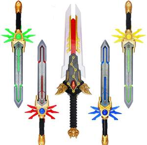 超兽的武装玩具 七合一神兽金刚刀天神地兽变形超人武器激光剑宝