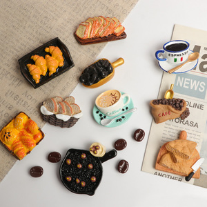 咖啡面包系列冰箱贴立体创意韩国ins磁贴北欧装饰贴磁铁磁力贴