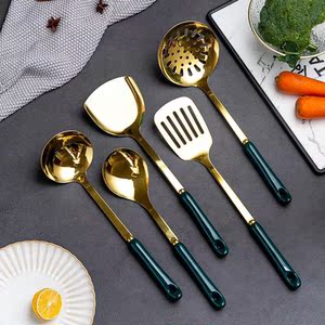 德国双立人轻奢祖母绿厨房全套陶瓷防烫手柄铲勺烧菜勺子厨具用品