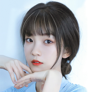 空气刘海假发女真发前额假刘海3d网红超薄自然刘海贴隐形无痕发片