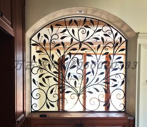 美式镂空玄关工业风铁艺屏风隔断创意客厅办公室落地装饰精品金属